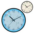 thumbnail image 1 of Voice Activated Clock with Glow Light 12 Inch Large Silent Wall Clock Battery Operated for Home Decor White Dandelion, 1 of 8