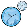 thumbnail image 1 of Voice Activated Clock with Glow Light 12 Inch Large Silent Wall Clock Battery Operated for Home Decor Winter Snow Scene with Trees, 1 of 8