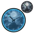 thumbnail image 1 of Voice Activated Clock with Glow Light 12 Inch Large Silent Wall Clock Battery Operated for Home Decor Wolf Howling at The Moon, 1 of 8