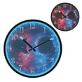 thumbnail image 1 of Voice Activated Clock with Glow Light 12 Inch Large Silent Wall Clock Battery Operated for Home Decor Wolf and Planet, 1 of 8