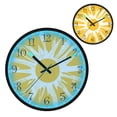 thumbnail image 1 of Voice Activated Clock with Glow Light 12 Inch Large Silent Wall Clock Battery Operated for Home Decor Yellow Sun Rays, 1 of 8