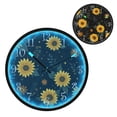 thumbnail image 1 of Voice Activated Clock with Glow Light 12 Inch Large Silent Wall Clock Battery Operated for Home Decor Yellow Sunflower Pattern, 1 of 8