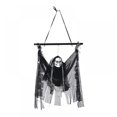 thumbnail image 1 of Voice Activated Halloween Skull Skeleton Ghost Hanging Decor Terrible Scary Ghost With Glowing Red Eyes Haunted Tricky, 1 of 6