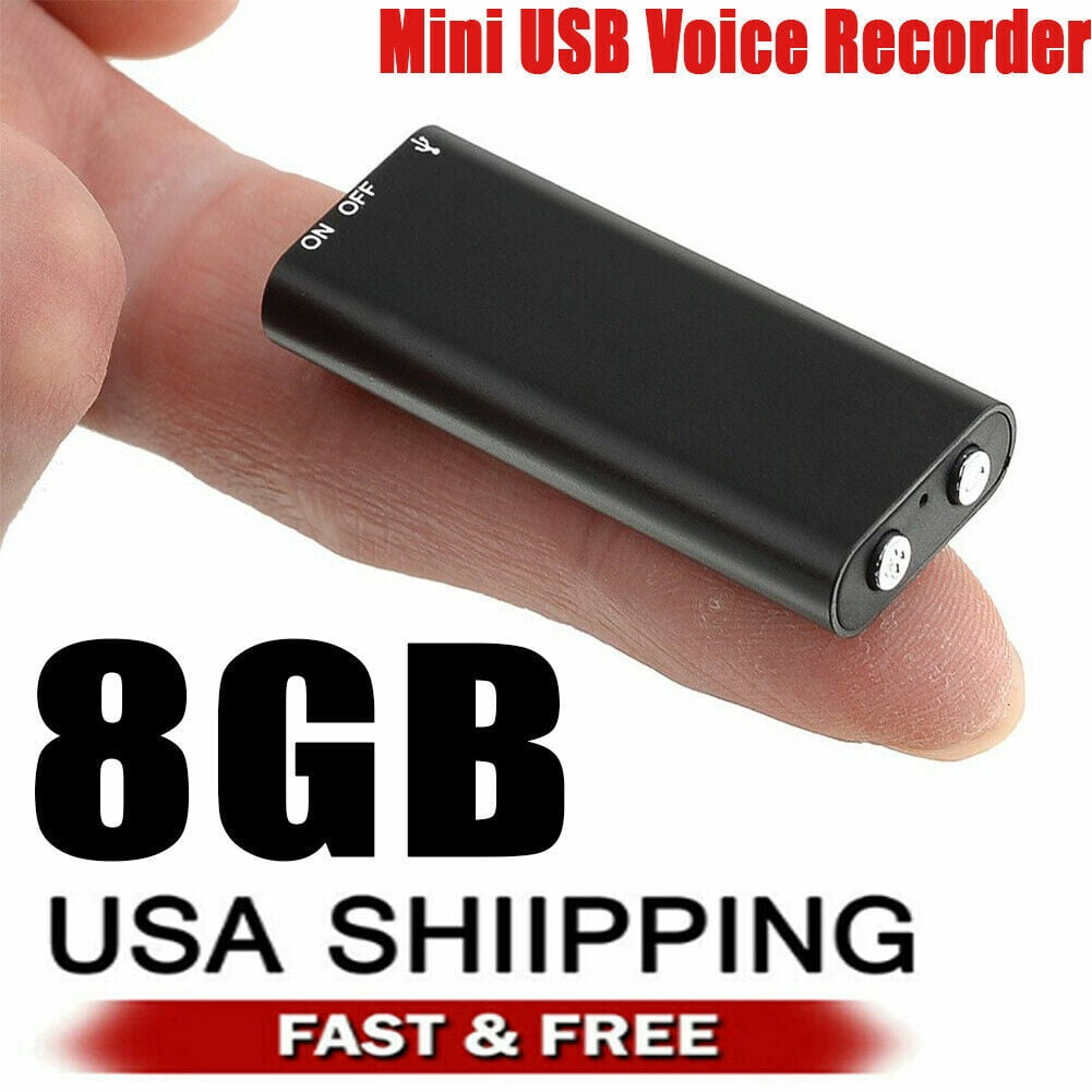Voice Activated Recorder Spy Mini MP3 Digital Voice Activated Recorder 8GB Audio Recording
