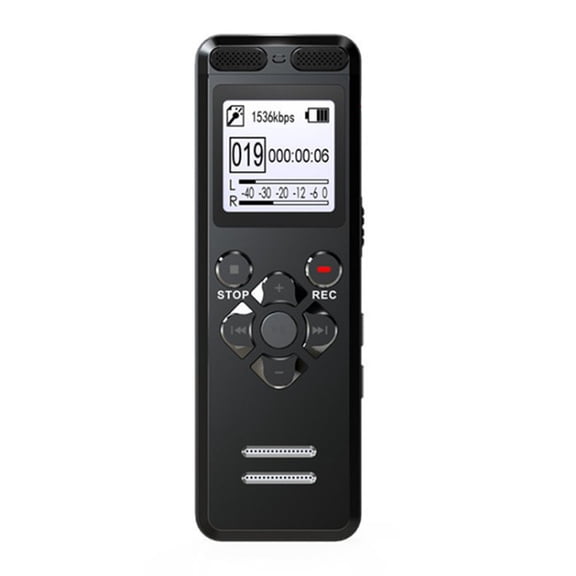 Voice Activated USB Recorder with MP3 Playback for Lectures Black