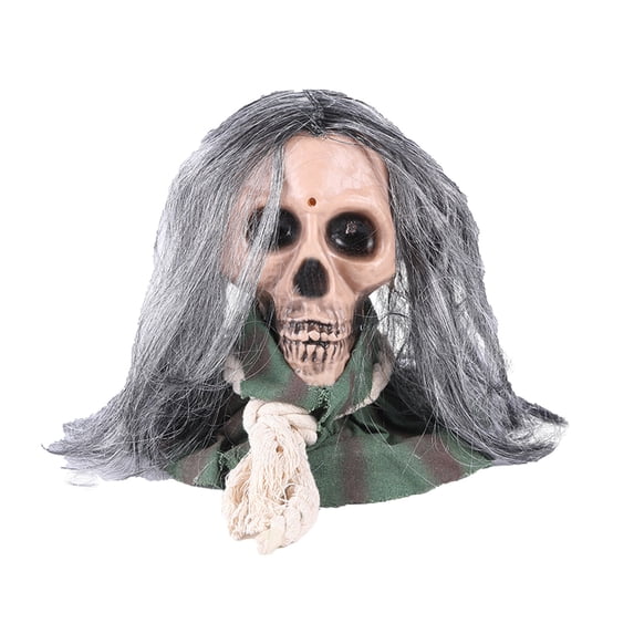 Voice Activated Walking Ghost Skull Decoration – Light Up Halloween Prop with Sound, Motion & Glowing Eyes – Horror Animatronic for Porch, Backyard, Party or Haunted House