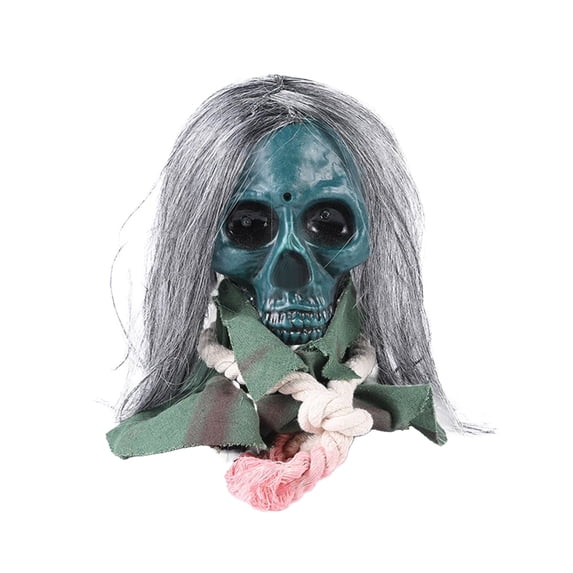 Voice Activated Walking Ghost Skull Decoration – Light Up Halloween Prop with Sound, Motion & Glowing Eyes – Horror Animatronic for Porch, Backyard, Party or Haunted House
