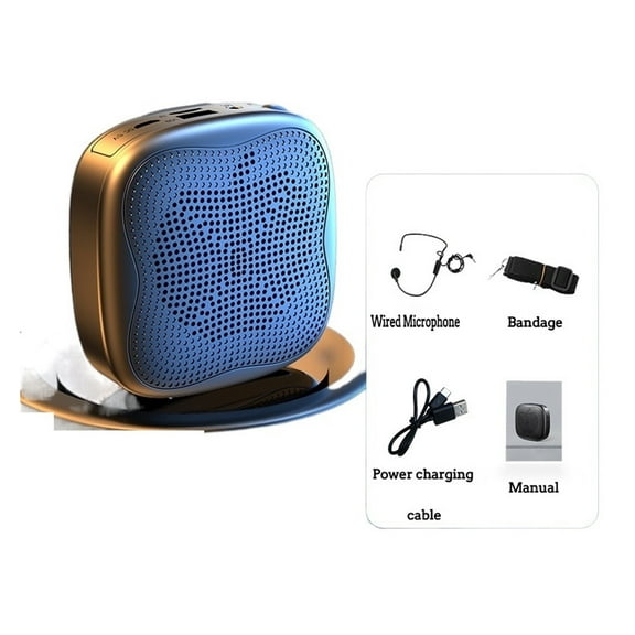 Voice Amplifier Megaphone Mini Audio Speaker With Microphone Rechargeable Ultralight Bluet-ooth Loudspeaker For Teachers ,Easy to Operate