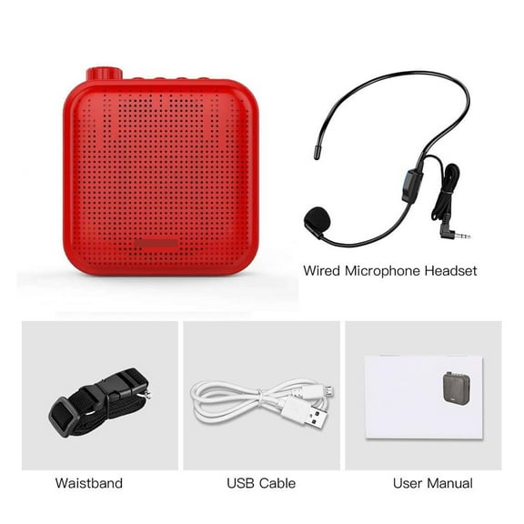 Voice Amplifier Megaphone Mini Audio Speaker With Microphone Rechargeable Ultralight Loudspeaker For Teachers Guide ,Easy to Operate