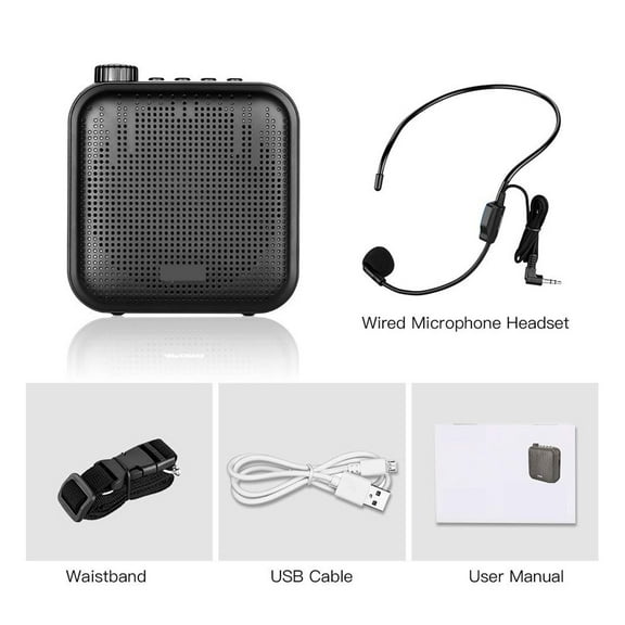 Voice Amplifier Megaphone Mini Audio Speaker With Microphone Rechargeable Ultralight Loudspeaker For Teachers Guide ,Easy to Operate
