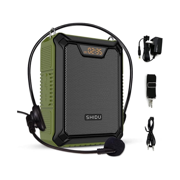 Voice Amplifier Portable Speaker with Wired Microphone 25W Rechargeable Waterproof IPX6 Bluetooth 5.0 Mini Pa System for Teachers, Training