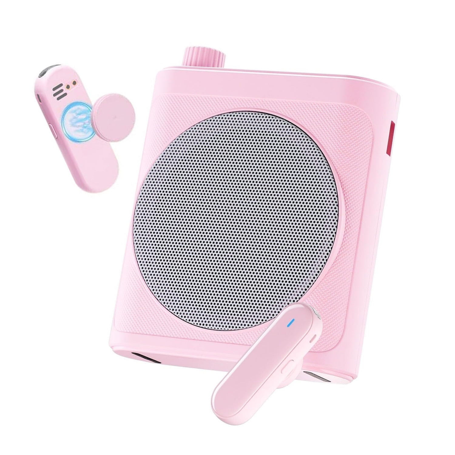Voice Amplifier for Teachers with Wireless Magnetic Lavalier Microphone, Bluetooth Portable Rechargeable Speaker, 2 Mics for Classroom, Meetings, Speeches, Outdoor