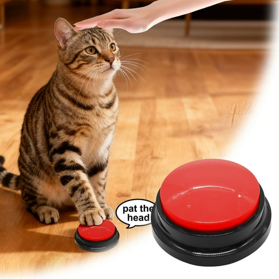 Pet Communication Buttons Voice Recording Training Device 30 Second Portable Sound Board for Dog and Cat Teaching Games