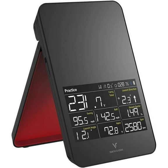 Voice Caddie Caddie SC4 Portable Golf Simulator and Launch Monitor Indoor and Outdoor, Black