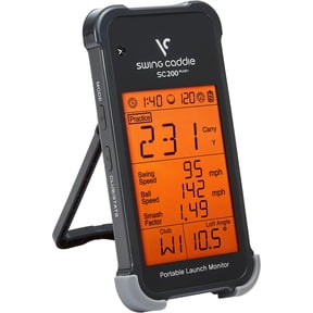 Voice Caddie SC200Plus Portable Golf Launch Monitor and Swing Analyzer with Real-Time Shot Data Tracking - 12-Hour Battery Life