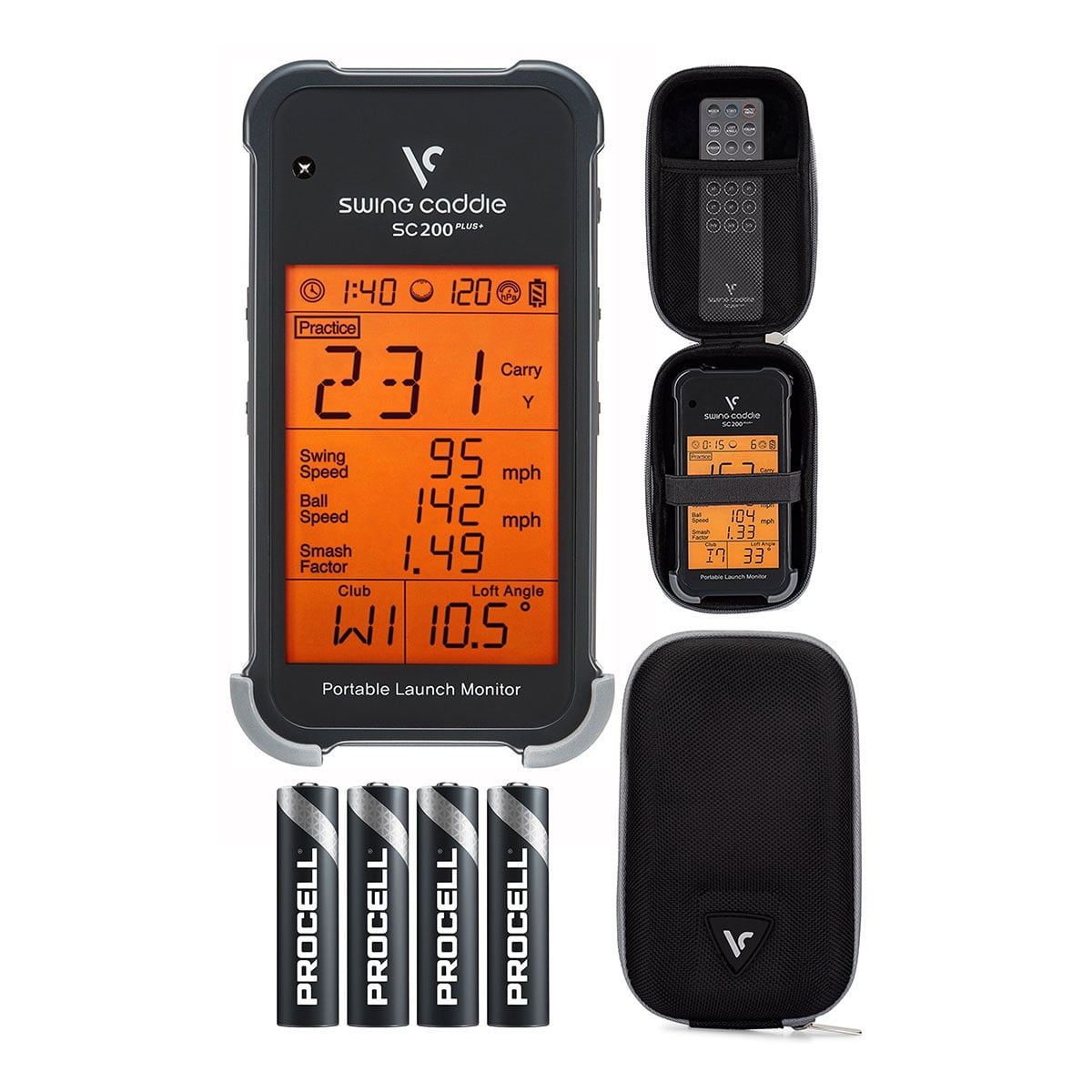 Voice Caddie Swing Caddie SC200+ Plus Portable Launch Monitor Bundle