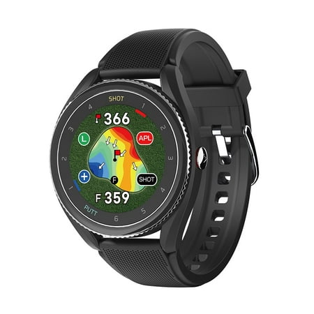 VoiceCaddie - T9 GPS Watch with Green Undulation and Slope - Black