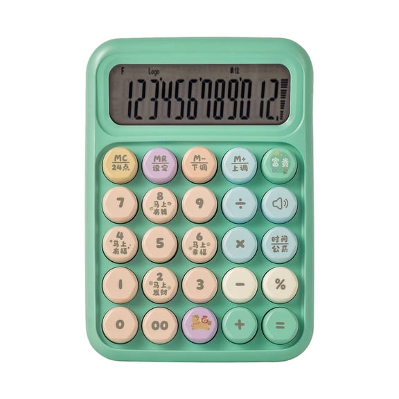 Voice Calculator 12 Digit with Large Display, Stylish Talking Calculator with Big Buttons and Voice Broadcast, Desktop Financial Calculator for Office, Home, School, and Accounting