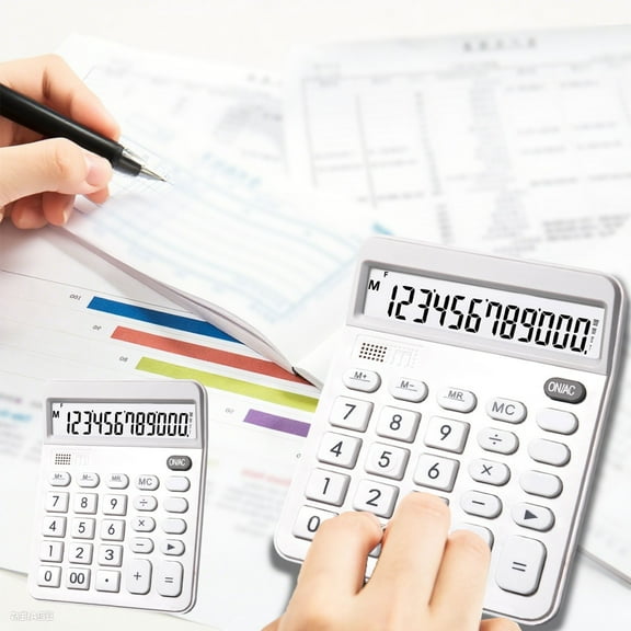 Voice Calculator under $5! CQCYD Voice Calculator 12 Digit, Talking Calculator for Office Finance Accounting, Solar Battery Dual Power, Desktop Calculator with Large Buttons