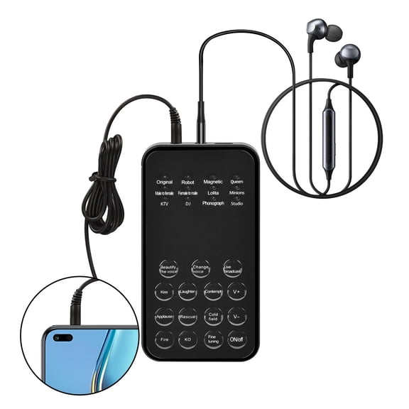 Voice Changer Handheld Microphone Voice Changer with Sound Multifunctional Effects Machine