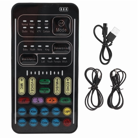 Voice Changer Handheld Multifunctional Sound Effects Modifier with 8 Sound Effects for Mobile Phone Computer