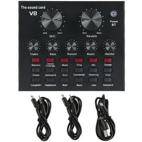 Voice Changer Sound Card Mixer Board with Recording Studio Sound Effects for Computer