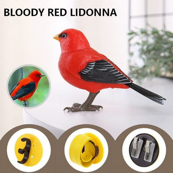 Voice Control Simulation Bird Toy Interactive Singing Bird with Sound Sensor Educational Gift for Kids Ages 3 6 Indoor Playroom Decor 4.7 Inches