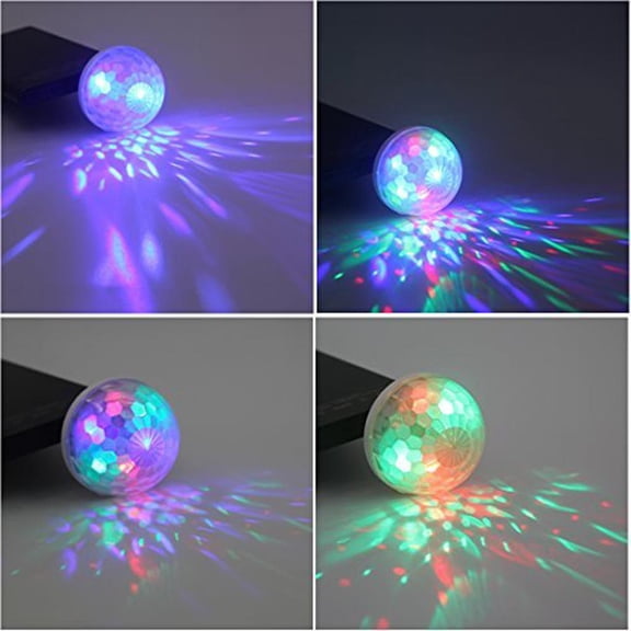 Voice Control Small Ball Light RGB Mobile Phone for Birthday Gift Club Wedding Celebration Decorations white