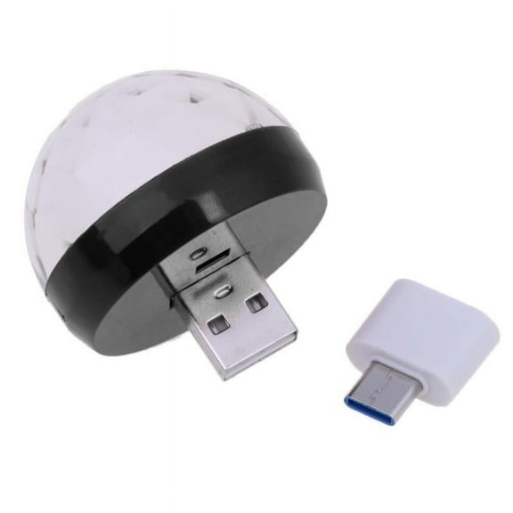 Voice Control Small Magic Ball Light RGB Mobile Phone Stage Light for Birthday Gift Club Wedding Celebration Karaoke Xmas