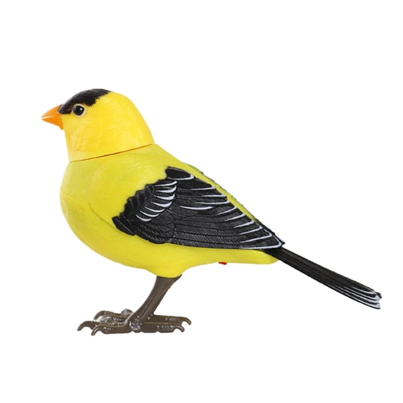 Voice-Controlled Chirping Bird Toy with Finger Clip Interactive Children Educational Toy for Finger Play and Gift (Yellow 5.32x3.54 Inch)