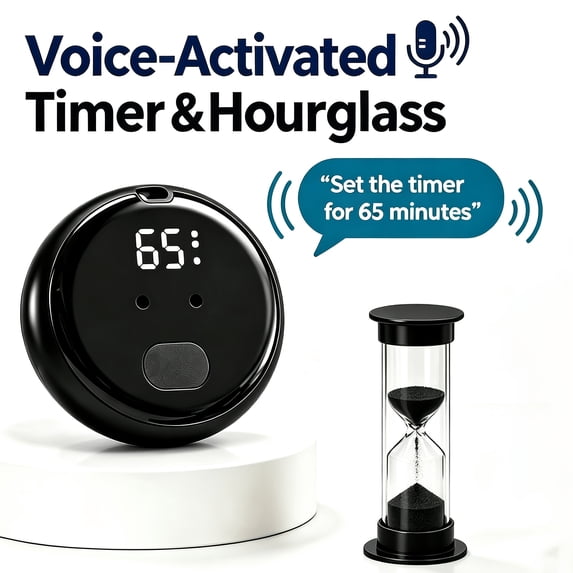 Voice Controlled Magnetic Countdown Timer, Hourglass & Digital LED ...