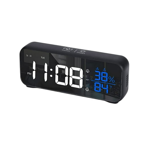 Voice Controlled Rechargeable LED Music Alarm Clock with Temperature Display