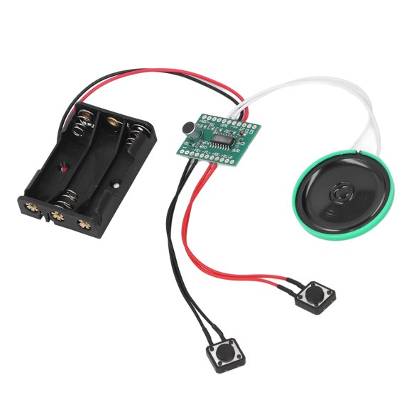 Voice Greeting Card Module, 4 Minutes Recordable Sound Module with 10cm Key Cable for DIY Greeting Cards, Looping Playback