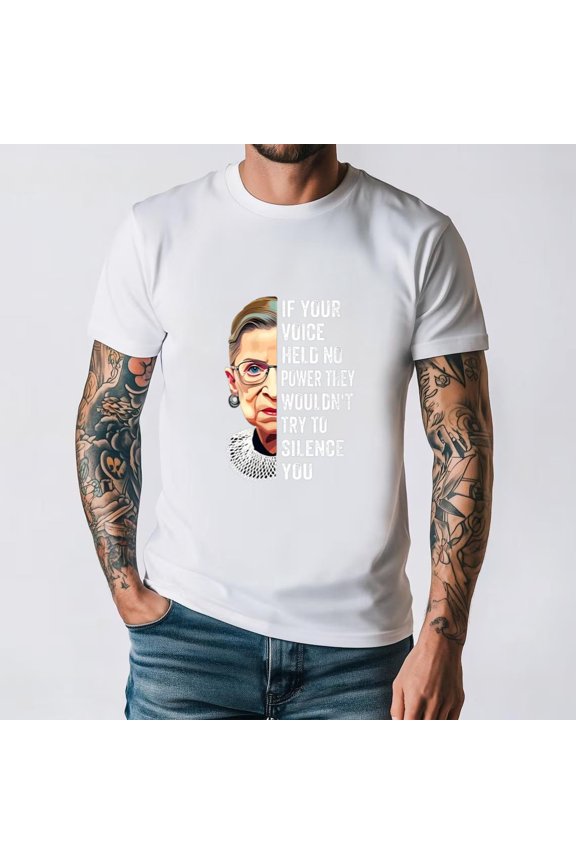 Voice Has Power Inspirational Equality Quote Bold Activist Message T-shirt, up to size 5XL.