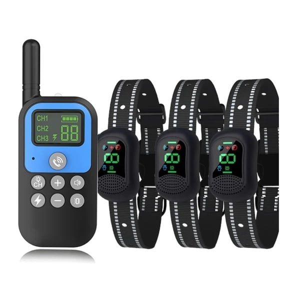 Voice Intercom Dog Training Collar, 1500m Long Range 2 in 1 Anti Bark Device for All Breeds