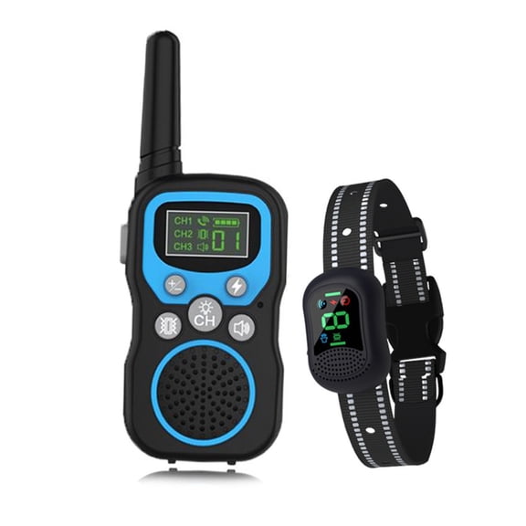 Voice Intercom Dog Training Collar, 2 in 1 Long Range Automatic Anti Bark Device for All Breeds