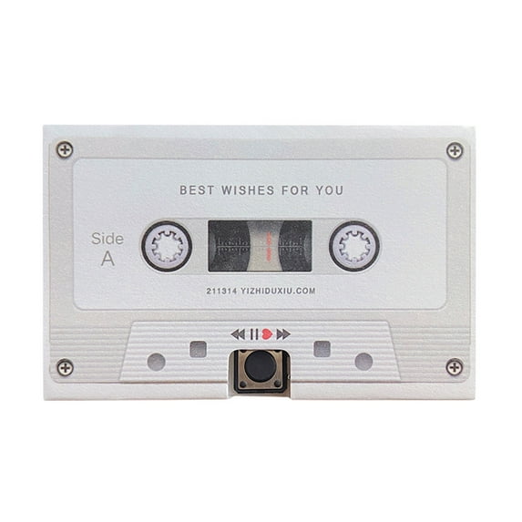 Voice Recordable Greeting Card, 30s Message Recorder Cassettes Talking Card, Gift for Grandparents, Mother's Day, Father's Day, Birthday