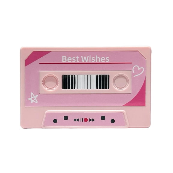 Voice Recordable Greeting Card, 60-Second Custom Message, Retro Cassette Design
