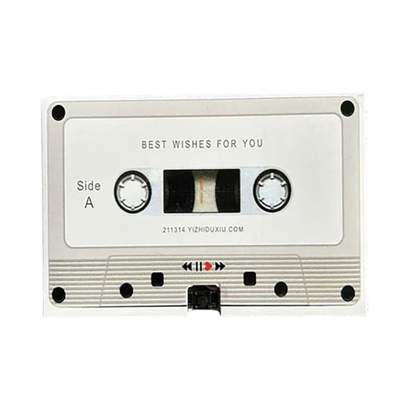 Voice Recordable Greeting Card 60s Message Recorder Cassettes Talking Card with Adhensive, Voice Gift for Birthday, Mother's Day, Father's Day, Valentine's Day