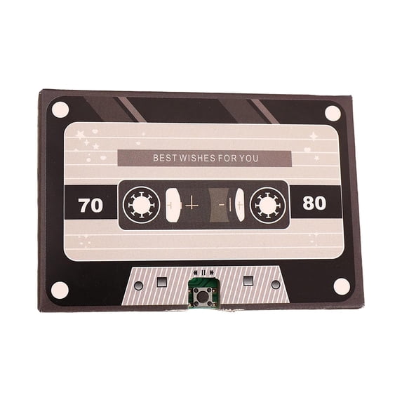 Voice Recordable Greeting Card 60s Message Recorder Cassettes Talking Card with Adhensive, Voice Gift for Birthday, Mother's Day, Father's Day, Valentine's Day