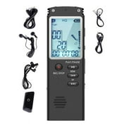 Voice Recorder USB 96 Hours Dictaphone Digital Voice Recorder with Screen, WAV, MP3 Player ,Excellent Sound Quality