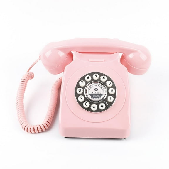 Voice Recording Audio Guest Book  Guest Book Phone for Weddings, Bridal Showers, Anniversaries | Retro Telephone Voice Recorder | USB Rechargeable Memory Phone | Unique Wedding Gift (Pink)