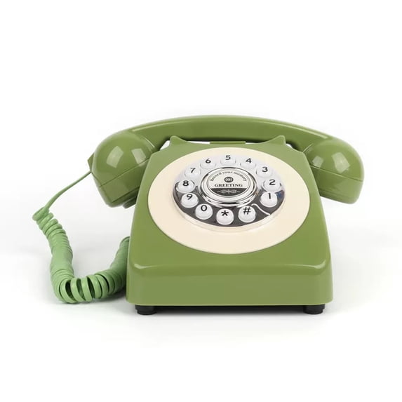 Voice Recording Audio Guest Book – Guest Book Phone for Weddings, Bridal Showers, Anniversaries | Retro Telephone Voice Recorder | USB Rechargeable Memory Phone | Unique Wedding Gift (Green)