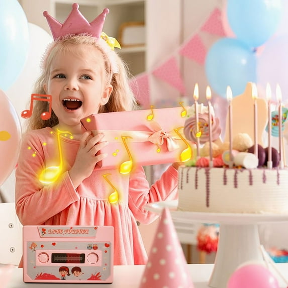 Voice Recording Cassette Tape Gift,Valentine's Day Recordable Greeting Card, 60 Seconds Blank Voice Recordable Talking Greeting Card, Message Recorder, Speak Your Heart Out to The One You Love