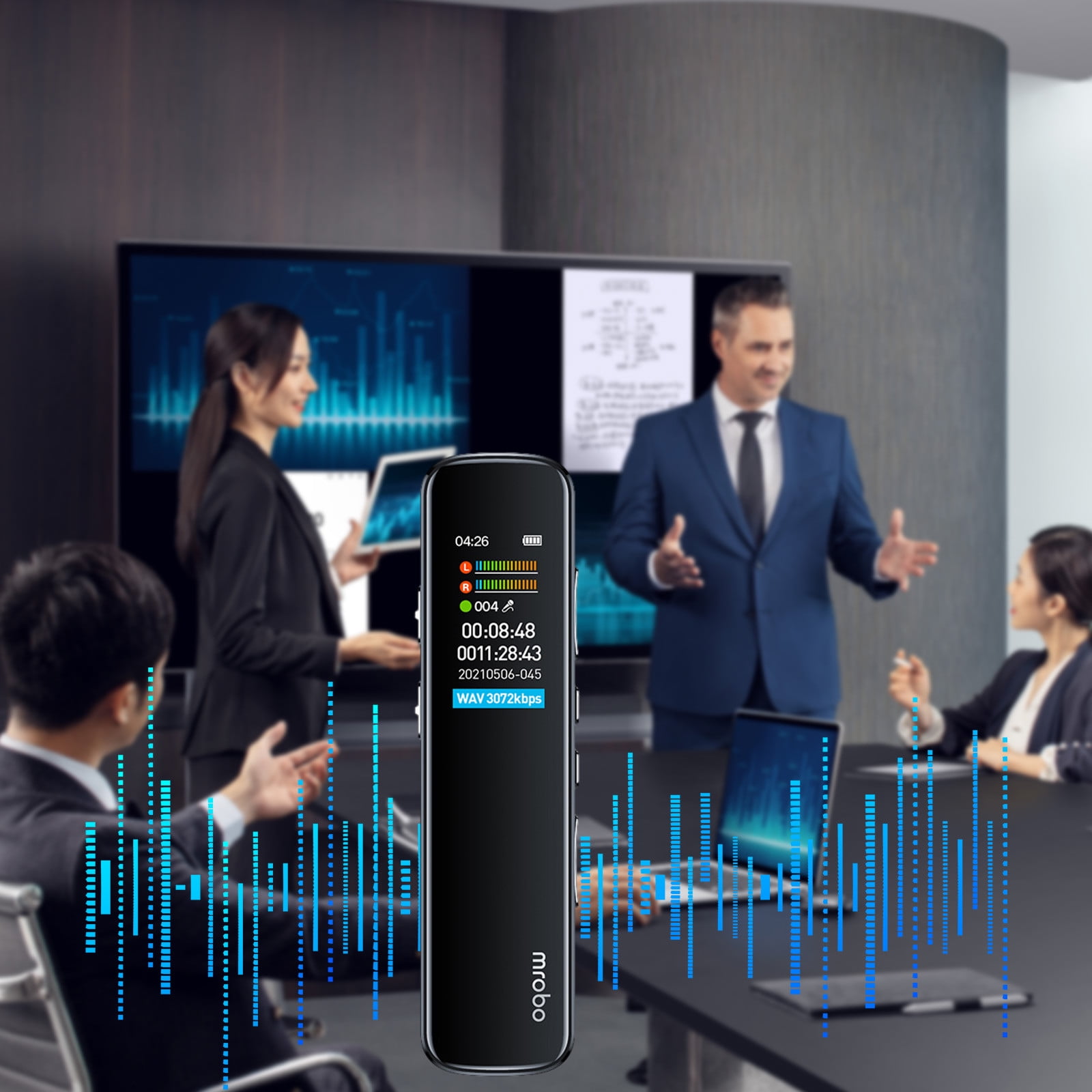 Voice Recording Equipment Portable MP3 Player High Definition Noise Reduction Recording Meeting