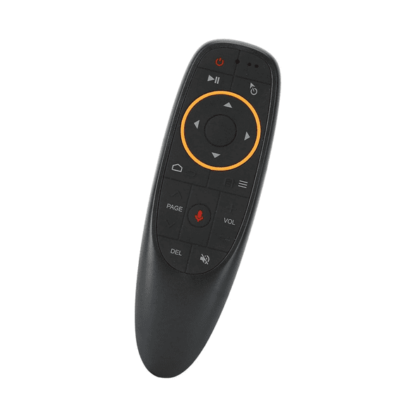 Voice Remote Control 2.4G Air Mouse Mini Keyboard with Gyroscope, Plug and Play USB Receiver for TV Box Computer Projector Home Theater, Black