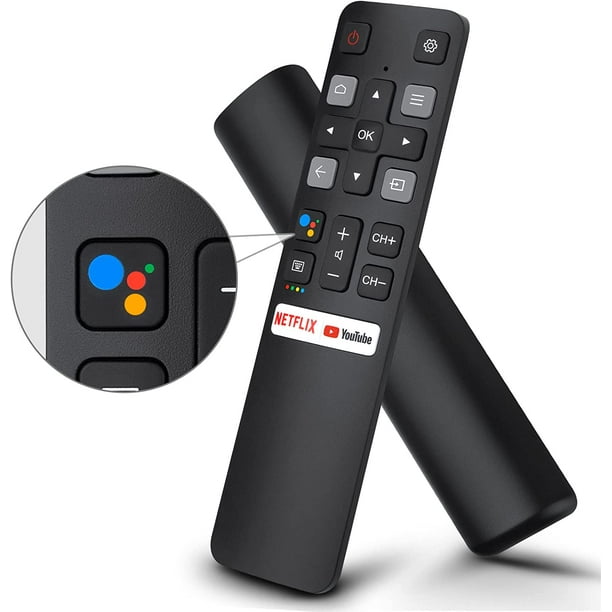 Voice Remote Control for TCL Android TVs, Enhanced RC802V TCL Smart TV