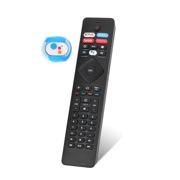 Voice Remote Control for phillips Voice TV Replacement Universal Remote Control for Philip 4K UltraHD Smart Android TV with Google Assistant for Philips 43" 50" 55" 65" 75" Class 5704 5504 5604 5806