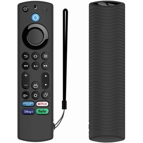 Voice Remote Cover Compatible with Insignia Firetv Omni Series TV 4-Series | Silicone Remote Case, Lightweight Anti Slip Shockproof Remote Cover Case with Lanyard (Black)