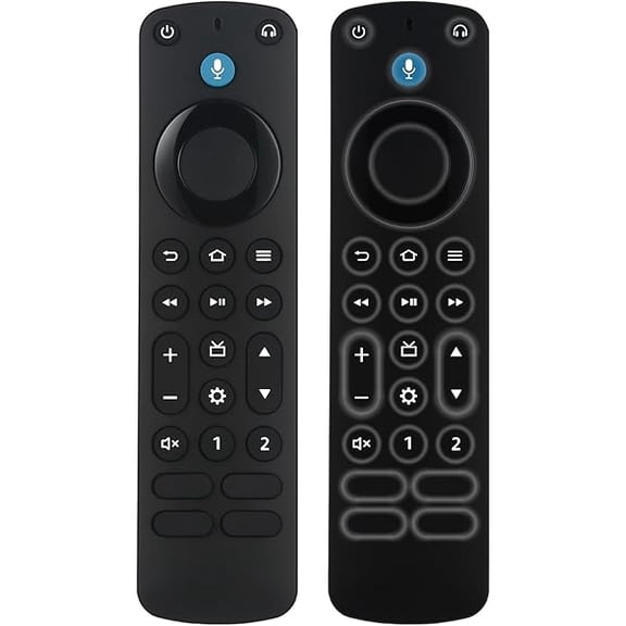 Voice Remote Pro with Backlit Button, Replacement for Fire Smart-TV-Stick, TV Cube, Compatible with Insignia/Toshiba/Omni/Pioneer Fire Smart TVs, with Remote Finder, Tv Controls
